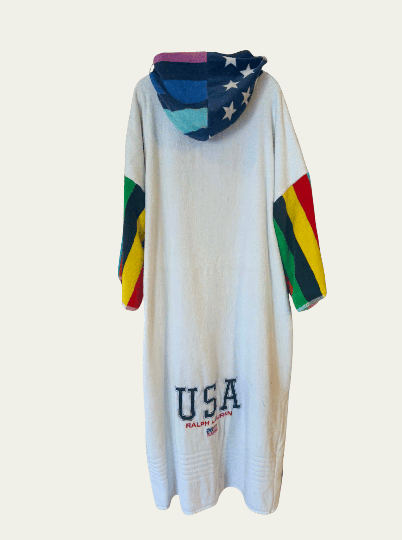 Mysi poncho - Hvit Farge Striper
