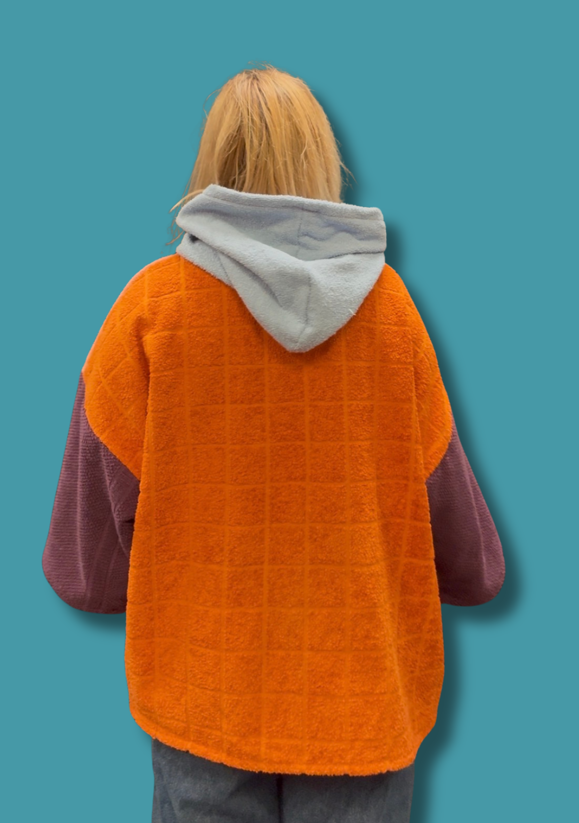 Mysi hettegenser - Rosa/orange