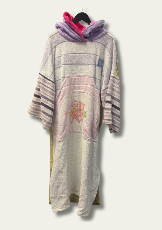 Mysi poncho - Hvite rose
