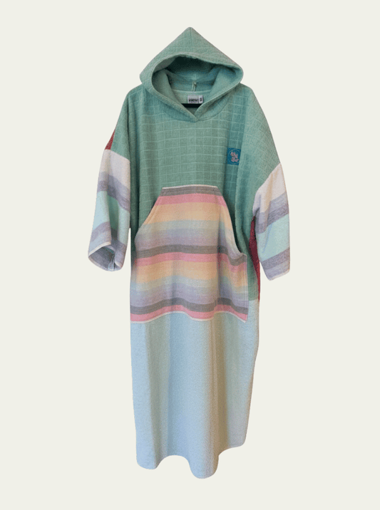 Mysi poncho - Turkis Striper