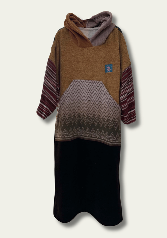 Mysi poncho - BrunSikkSakk