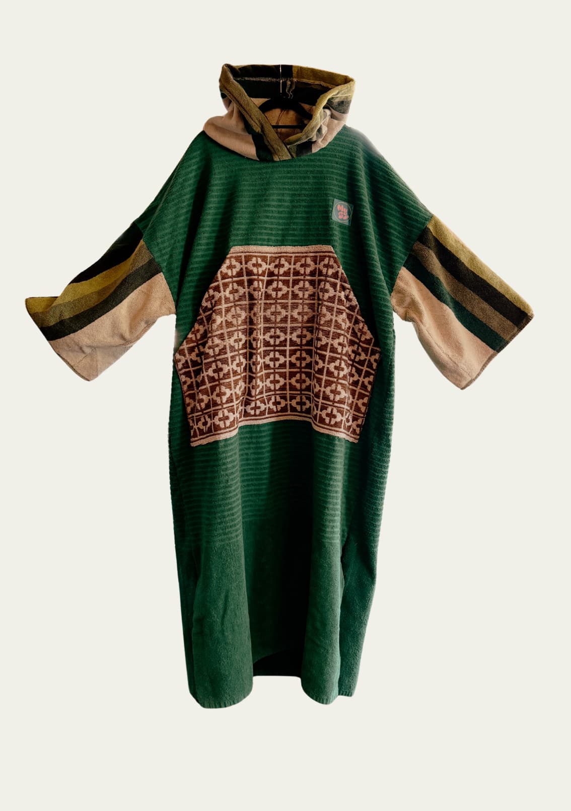 Mysi poncho - Green stripe